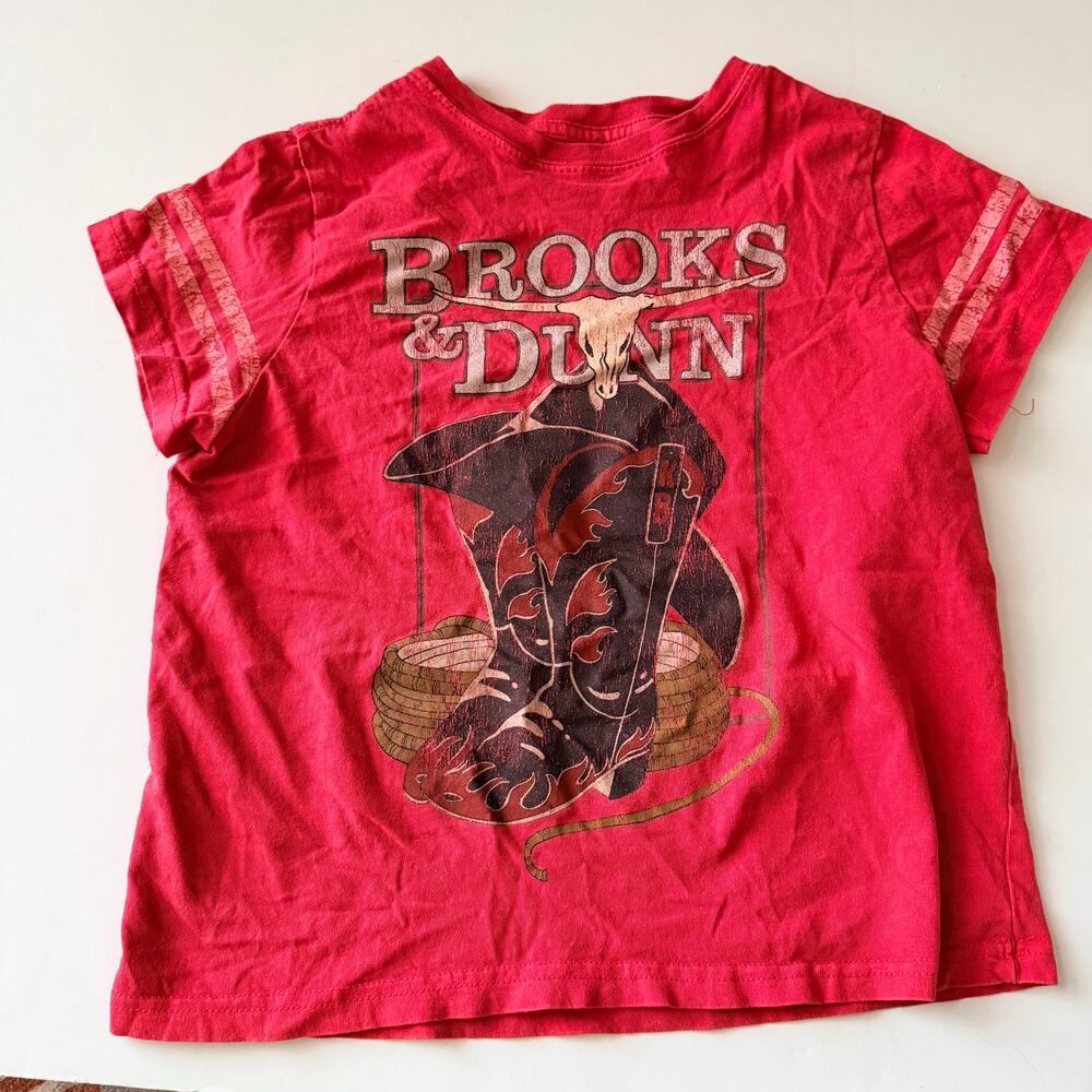 Buckle Girls Brooks & Dunn Distressed Graphic Band T-Shirt Size M - Picture 3 of 7